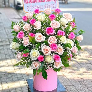 lẵng hoa chúc mừng đẹp